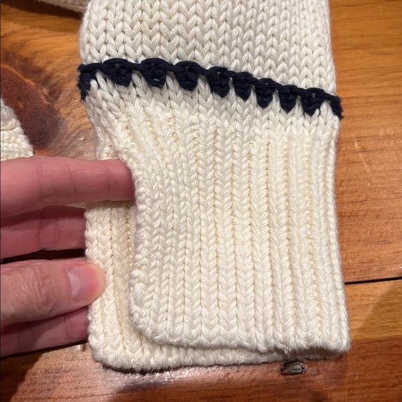 MADEWELL M Textured Cotton Crewneck Sweater in Ivory Navy Stripe - Picture 4 of 9